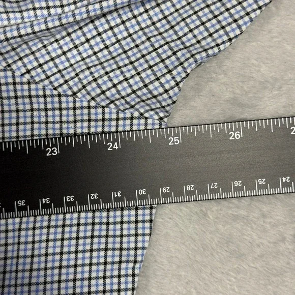 Polo Ralph Lauren Button Down Mens L Blue Regent Classic Fit Check Shirt 13070 - Picture 4 of 7